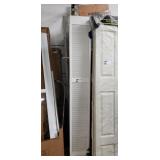 1 Set White Slat Bi-Fold Doors