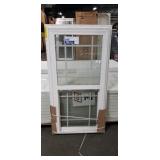 White Vinyl  Double Hung Gridded Window 24" x 48"