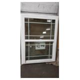 White Vinyl Gridded Double Hung Window Approx.
