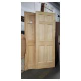 1 Lot (2) 30" Assorted 6-Panel Natural Finish