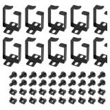 Rack Cable Management D Ring Hook Bracket - Black