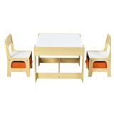 Kids Table Set with Storage & Blackboard