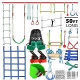 50FT 2 Ninja Slackline Dripex Ninja Warrior 2x15M