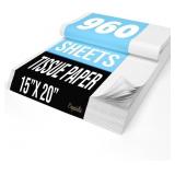 960 Sheets White Tissue Paper Bulk - 20" x 30"