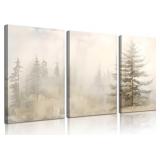 Foggy Forest Canvas Wall Art 16x24in