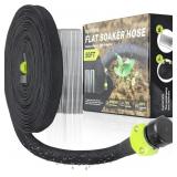 Flat Soaker Hose 25FT for Garden Beds