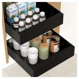 9.8"W X 16.5"D X 2.7"H Pull Out Cabinet Organiz