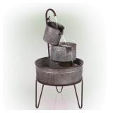 33 in. H 3-Tier Tubs and Planters Fountain