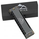 EastRock Blues Harmonica 10 Hole C Key with Case
