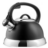 Flintshire 1.75 qt. Black Whistling Kettle