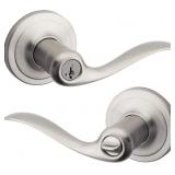 Keyed Entry Kwikset Satin Nickel Keyed Lever Door