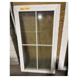 25 x 46 Vinyl Fixed Window, White W/ Grid