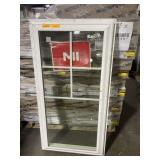 25 x 49 Mi Vinyl Fixed Window, White W/ Grid