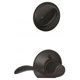 SCHLAGE RH Lever with Deadbolt, Bronze