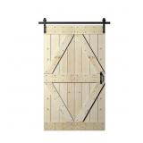 $494 Unknown Width, 84 H Embossing Wood Barn Door