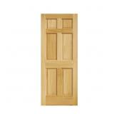 $231 30x80x1-3/8 6-Panel Clear Pine Wood Door Slab