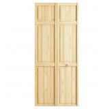 $118 24 x 80 in. 6-Panel Pine Unfinished Closet Do