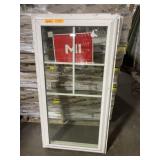25 x 49 Mi Vinyl Fixed Window, White W/ Grid