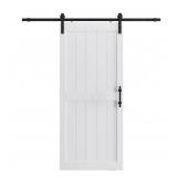 $401 40x84in 2-Panel White Barn Door Kit
