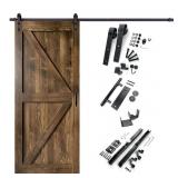 $499 54x84in K-Frame Walnut Pine Barn Door Kit *HA