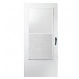 $178 30x80in White Self-Storing Storm Door