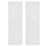 Builders Edge 14.5x39 in. Vinyl Shutters White