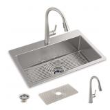 $399 Cursiva 33 in. Single Bowl Kitchen Sink