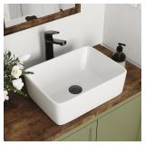 DEERVALLEY 16x12in White Rectangular Sink