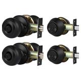 2 Pack Keyed Alike Door Knob & Deadbolt Set