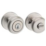 1 Pack Kwikset Juno Entry Door Knob, Satin Nickel,