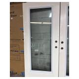 36 x79 Exterior Patio Door w/ Glass, White