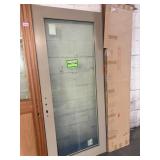 33.5 x77 Exterior Patio Door w/ Glass, Taupe