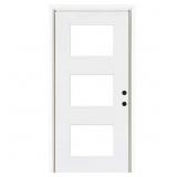 $898 36x80 in. White Left-Hand Inswing 3-Lite Door