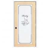 $808 32x80in Left Hand Pine Full-Lite Door