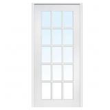 $468 32x80 in. RH Primed Comp. Clear Glass Prehung