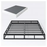 Queen Queen Box Spring, Black Metal