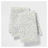 400 Thread Count Pillowcase Set Green Vine