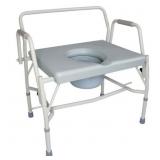 Extra-Wide 500 lb Drop-Arm Commode, Adjustable, Gr