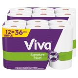 Viva Cloth Towels, 12 Triple Rolls ***BOX***