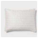 Standard Satin Quilt Sham Ivory - 26"x20"