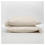 Standard Thread Count Pillowcase Set - Natural