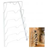 1 Unit/ White (X2) Evelots 6 Pot Lid Organizer - W