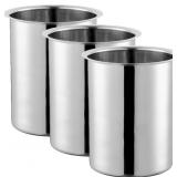 2 Quarts 2 Qt Stainless Bain Marie Pot (3 Pack) +