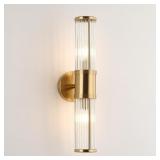 Glass Rods Wall Light Fixture Indoor Brass