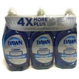 Dawn Dish Soap 4X More, 24 Fl. OZ x 3