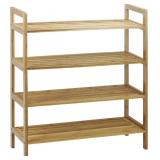 Medium Oceanstar 4-Tier Bamboo Shoe Rack, Medium *