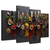 Kitchen Pictures Wall Decor - 4 Pieces