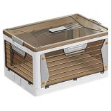 Stackable Plastic Storage Box with Wheels (24L x 1