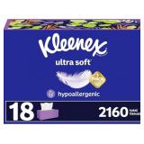 Kleenex Ultra Soft Tissues, 18 Flat Boxes ***BOX D