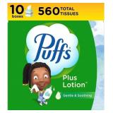 Puffs Plus Lotion Facial Tissues, 10 Cubes